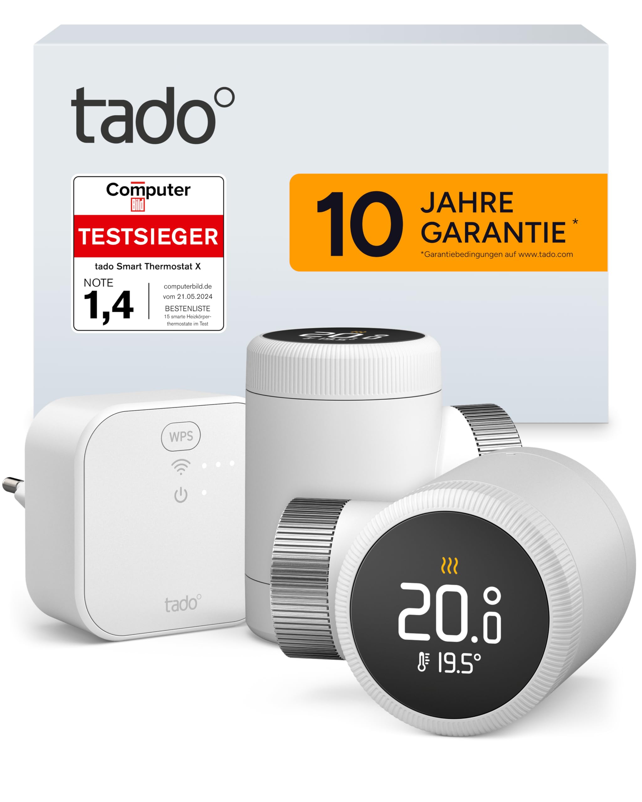 tado° Smartes Heizkörperthermostat X - Energie sparen & Heizungssteuerung per App & Smart Speaker (Alexa, Siri, Google A